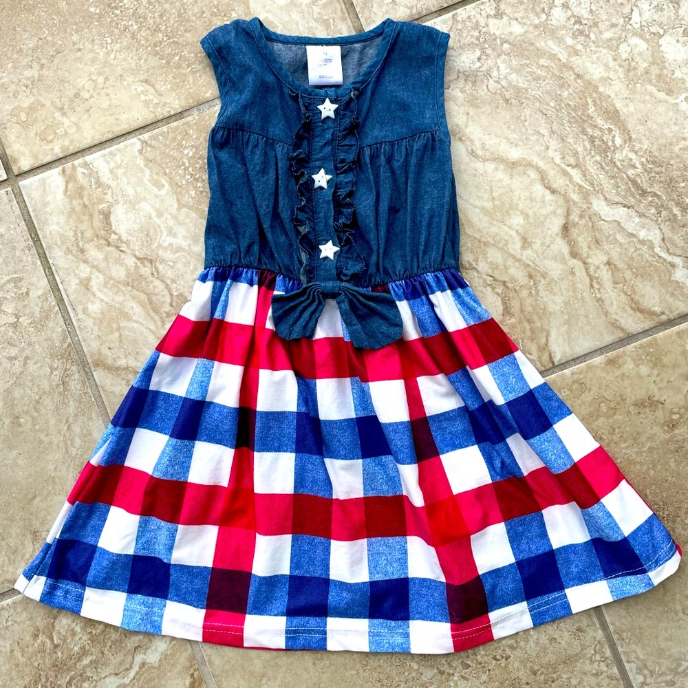 Red, white & blue, sleeveless, Dress, size M